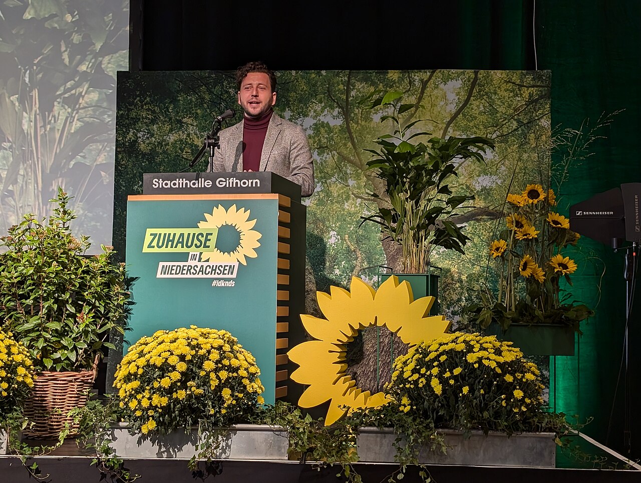 Felix Banaszak durante un congresso dei Verdi